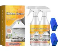 Effective Kitchen Degreaser Cleaner Spray, Powerful Oven & Grill Cleaner Spray, All-Purpose Kitchen Cleaner Spray, Tackles Tough Dirt, Stubborn Grease for Oven, Countertops, Stovetop (2Pcs)