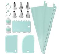 Effective Sick Spray For Baking, Safe Reusable Piping Bags, Reusable 15 Part Pipe Bag | Forny Pipe Set, Complicated Designs, Sturdy Cake Tools And