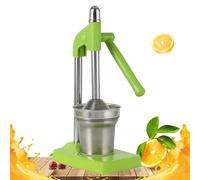 Effective Stainless Steel Manual Juicer Fruit Squeezer,Cast Iron Juicer Hand Press,Heavy Duty Hand Press Juice Extractor for Fresh Lemonade Orange Juice,Home and Kitchen Essentials (Green)