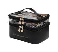 Effective Travel Friendly Makeup Holder with Two Tiers Simplistic Makeup Storage Holder for Easy Access and Organizers Fashionable Toiletry Bag