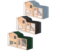 Effective Triangle Rabbit Hutch Cover with Windproof Design, Shielding Pets from the Elements (grey 147x52x86cm)