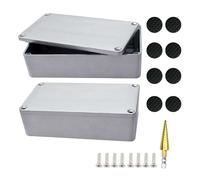 Effects Pedal Aluminum Stomp Box Enclosure Guitar Pedal Enclosure 1590B Enclosure 1590B Aluminum Box Stomp Box Pedal Box for DIY Guitar Pedal Guitar Instrument Cases Storage Holder 2Pack