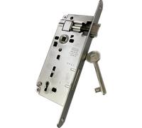 effedielle® AGB large patent lock with front mm.22 entrance mm.50 chrome finish.The classic mortise lock for internal doors GENUINE AGB