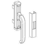 effedielle Cremonese Giesse 1004 Handle for Exterior Aluminium Windows "Blind" Colour Brown RAL 8017-Ambidextrous Two-Way External Opening