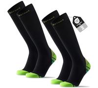 Effeet Compression Socks for Men Women, 2 Pairs Flight Socks with Cushioned Sole & Reinforced Toe, Knee High Sock for Running, Travel, Long Flights, Pregnancy