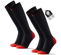 Effeet Compression Socks for Men Women, 2 Pairs Flight Socks with Cushioned Sole & Reinforced Toe, Knee High Sock for Running, Travel, Long Flights, Pregnancy