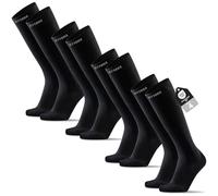 Effeet Compression Socks for Men Women, 4 Pairs Flight Socks with Cushioned Sole & Reinforced Toe, Knee High Sock for Running, Travel, Long Flights, Pregnancy