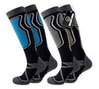 Effeet Merino Wool Ski Socks Men, Thermal Knee High Socks 2 Pairs | Full Terry Cushion, Winter Thick Long Warm Socks, for Cold Weather Skiing Snowboarding Snow Outdoor Sports Hunting Hiking