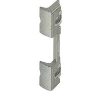 effeff 118.1300011 40 Aufschraubstück, Stahl verzinkt Screw-on Piece 118, 45 x 13.4 x 7.9 mm, galvanised Steel, Silver, Serie 118.130 FaFix, 45 x 13,4 x 7,9 mm