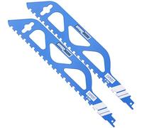 EffektWerk - Reciprocating Saw Blade - 2 Pack - Heavy-Duty HCS Steel Blade with Tungsten Carbide Teeth for Wood, Red Brick, Drywall, Porous Concrete and Sandstone - 2 TPI
