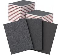 EffektWerk - Sanding Sponges - 20 pcs, 7.5x10 cm - Wet/Dry Foam Backed Sandpapers - Multiple Grit Abrasive Pads - Automotive Paint Repair, Metal Polishing, Woodworking, Drywall/Plastic Finishing