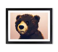 Effervescent Teddy Bear Framed Print | A2 Black Framed Wall Art | Ready to Hang | Modern Animal Picture | Living Room Bedroom Lounge Office