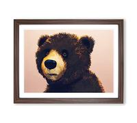 Effervescent Teddy Bear H1022 Framed Print for Living Room Bedroom Home Office Décor, Wall Art Picture Ready to Hang, Walnut A3 Frame (46 x 34 cm)