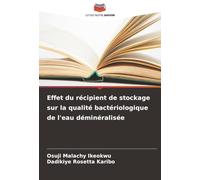 Effet du récipient de stockage sur la qualité bactériologique de l'eau déminéralisée