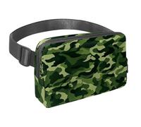 Efficiency meets Fashion, Get The Perfect Crossbody Bag for Running, Hiking, and Cycling with our Travel Waist Pack, Green Camouflage Pattern