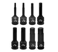 Efficiency Pneumatics Hexagonal Socket Set Steel Wrenches for Industrial Assembly Extended Air Ratchets
