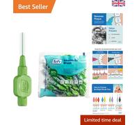 Efficient 0.8mm Interdental Brush - 25-Pack Green for Comprehensive Cleaning