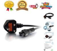 C5 Cloverleaf Power Cable 1m with BS1363 UK Plug - Lightweight, Durable Design