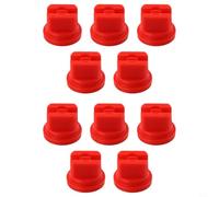 Efficient 10 Pack Nozzle Tips for Sprayers Fan Shaped for Enhanced Atomization and Water Saving in Gardening and Farming (red)
