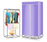 Efficient 1000w Indoor Portable Clothes Dryer - Large Capacity 15kg Timer Dryer Wardrobe - Quick & Silent Drying - Folding Double Drying Rack - Home Electric
