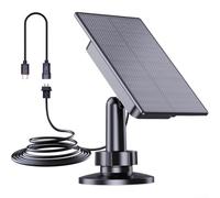 Efficient 2W Solar Panel Charger, for Outdoor Cameras, Compatible with Ring and Adjustable Bracket and Extended Cable, for Optimal Sunlight Exposure