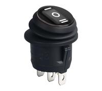 Efficient 3 Pin 3 Position Round Rockers Switches Not Light & Metal for Smooth Integration Into Various Devices Oil Resistant Switches