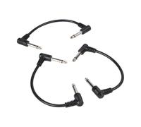Efficient 6 Inch Right Angle Guitar Effects Pedal Cable for Optimal Setup and Performance (3pcs 18cm black)