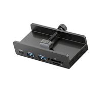 Efficient 7 Port USB C Hub with Memory Card Slots and 10Gbps Connectivity for Workstations Clip on USB C Hub