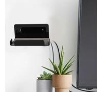 Efficient Acrylic Wall Shelf for Nintendo Switch Dock Organize Your Gaming Essentials (Is black)