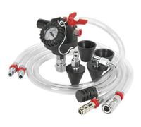 Efficient Air Powered Cooling System Filler With 1/4" Bsp Inlet And Radiator Vacuum Tool