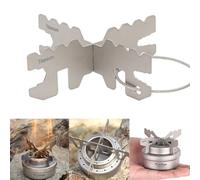 Efficient Burning Alcohol Stove Rack with Cross Stand, Fuel Options, Lightweight Design for Outdoor Adventures (Type-1)