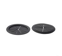 Efficient Cable Organization 4PCS Desk Wire Hole Covers for a Professional Look at Your Desk (Black 80mm)