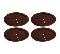 Efficient Cable Organization 4PCS Desk Wire Hole Covers for a Professional Look at Your Desk (Coffee 80mm)