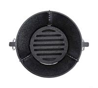 Efficient Cast Iron Charcoal Pan for Korean Cooking and Barbecue 19.5 cm Perfect for Home and Outdoor Grilling