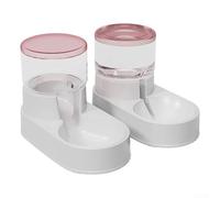 Efficient Cat Feeder with Built in Water Dispenser to Simplify Your Pet's Daily Nutrition Routine (Pink)