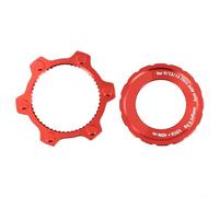 Efficient Conversion Kit for Bike Hub Center Lock to 6 Bolt Disc For Rotors Ergonomic Design for Easy Use (Red)