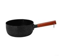 Efficient Cooking Pot Designed In Japanese Aesthetic For Preparing Warm Drinks Soups And Melted Ingredients Over Various Heat Surfaces(Black)