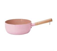 Efficient Cooking Pot Designed In Japanese Aesthetic For Preparing Warm Drinks Soups And Melted Ingredients Over Various Heat Surfaces(Pink)
