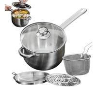 EFFICIENT COOKING SET: With a complete cookware set that includes frying functions for steaming, this pot simplifies meal preparation and makes it easy to create delicious dishes without staining