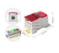 Efficient DIN Rail Junction Box with Copper Guide and Quick Access Design for 80A to 500A Electrical Applications (400A)