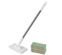 Efficient Disposable Dust Mop Kit with 4 High-Quality Reusable Microfibre Cloths for Home Cleaning