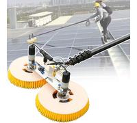 Efficient Double Head Solar Panel Cleaning Machine7.5m Electric Water Spray Brush Kit forPV Maintenance Rotating Cleaner for Optimal Performance