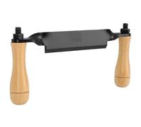 Efficient Draw Shave Tool Ergonomic Comfortable Grip Debarking Hand Tool for Woodworking with Sturdy Iron Vane/Wing and Wooden Handles - Curved Type for Easy Bark Removal (Straight Type)