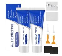 Efficient Drywall Repair Kit with Scraper,Wall Mending Agent White Spackle for Holes & Cracks,Fast Dry Wall Hole Filler Spackle Patch with Nozzle for Dents, Tile Gap Filler,Ready Mixed (2pcs)