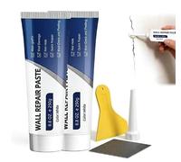 Efficient Drywall Repair Kit with Scraper, Wall Mending Agent White Spackle for Surface Mending, Tile Gap Filler, Fast Dry Wall Repair Paste for Dents, Wall Holes, Cracks, Scratches and Graffiti (2)