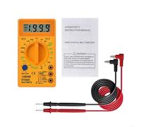 Efficient DT830X LCD Digital Multimeter Featuring On/Off Buzzer Test to Measure AC DC Voltages and Resistance Easily (black)