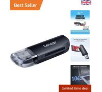 Efficient Dual Slot USB-A Memory Card Reader with Rapid 104MB/s Transfers