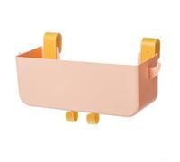 Efficient Hanging Storage Basket with Side Hooks for Easy Organization at Your Bedside in a For Dorm or Bedroom (Pink)