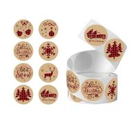 Efficient Holiday Decors Sticker Krafts Paper Christmas Snowmans Santa Clauses Pattern Snowflake Sticker
