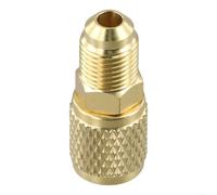 Efficient Male 5/16 x F1/4 SAE Adapter for R32/R410A, Robust Brass Structure for Safety